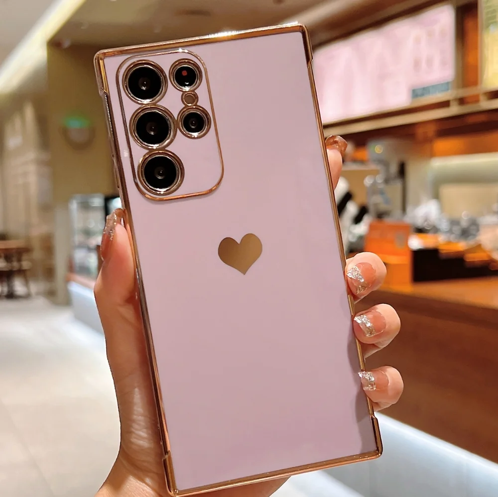 Brand new Samsung Galaxy S23 Ultra Lavender love heart 💚 Silicone Phone